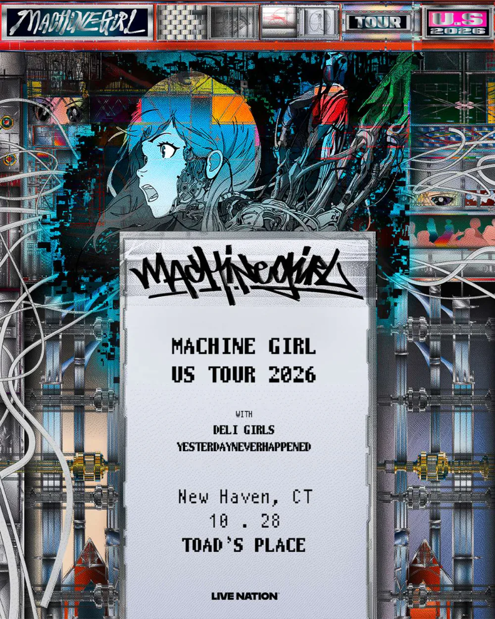 Machine Girl tour poster — 2026